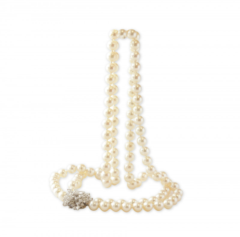 Pearl Necklace with 1056 TCW Clasp