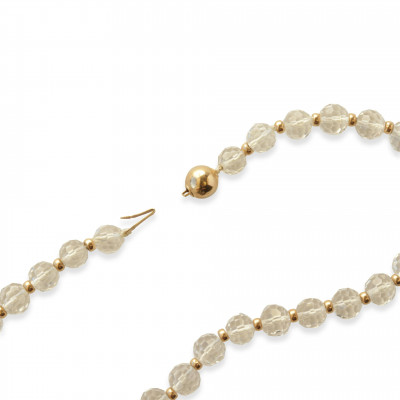 14k Gold Crystal Quartz Necklace