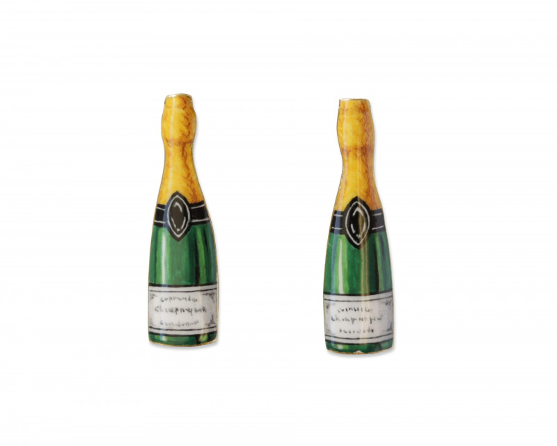 Pair of 18k Champagne Bottle Cufflinks
