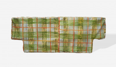 Image for Lot Peter Klare - Untitled (Painted plaid upholstery)