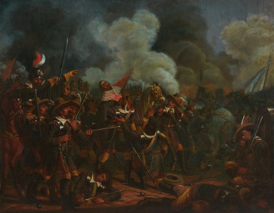 Image for Lot August Young - Untitled (Battle scene)