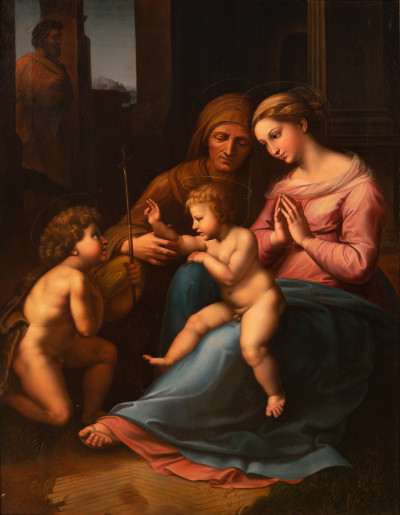 Image for Lot Italian School - Virgin Mary and Joseph With Baby Jesus and the Infant John The Baptist