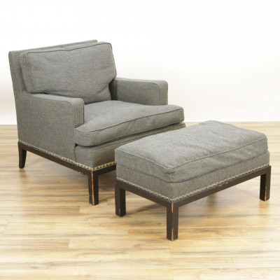 Image for Lot Tommi Parzinger Lounge Chair Ottoman
