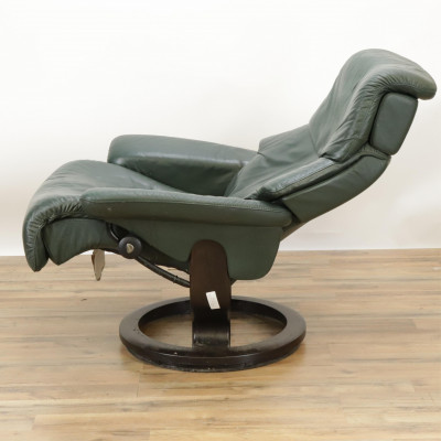 Ekornes Reclining Leather Chair and Otto