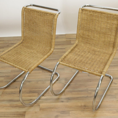 Pair Mies Van Der Rohe MR Style Chairs