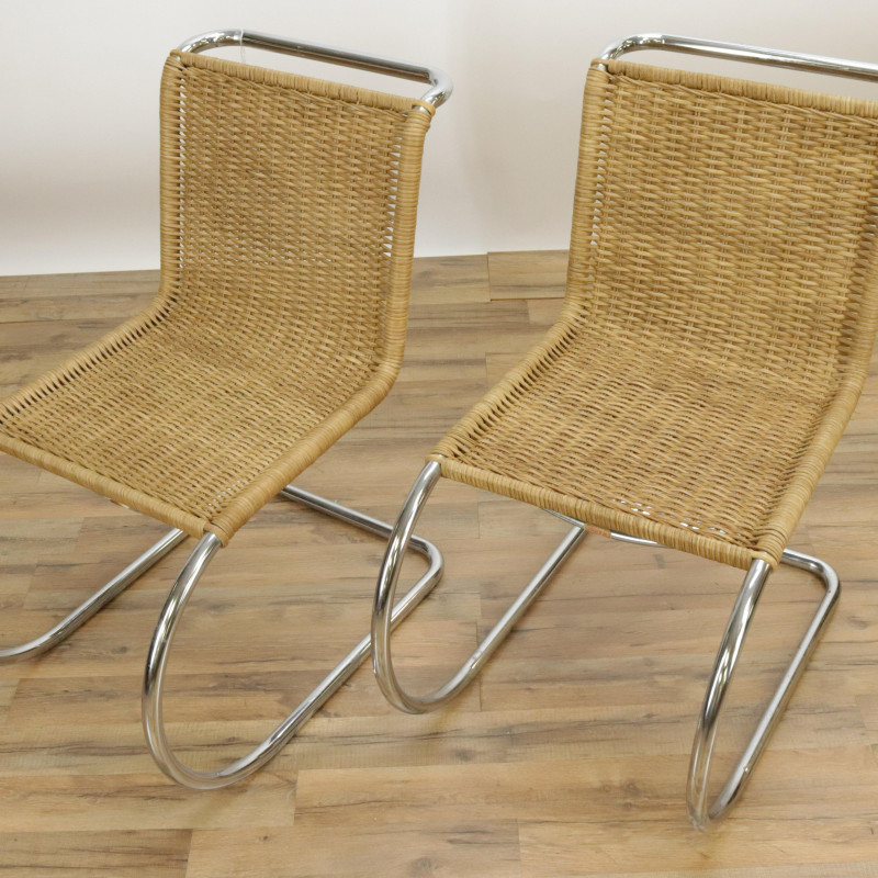 Pair Mies Van Der Rohe MR Style Chairs