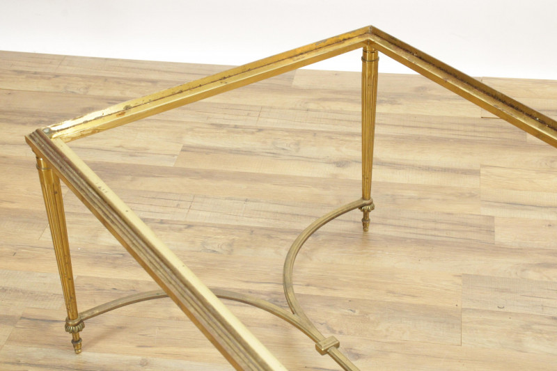 NeoClassic Style Gilt Brass Coffee Table