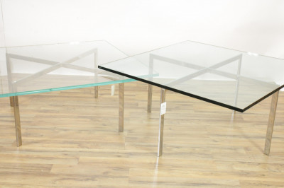 Image for Lot Pair of Knoll Barcelona Coffee Tables