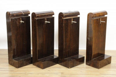 Pair Art Deco Rosewood Console Supports