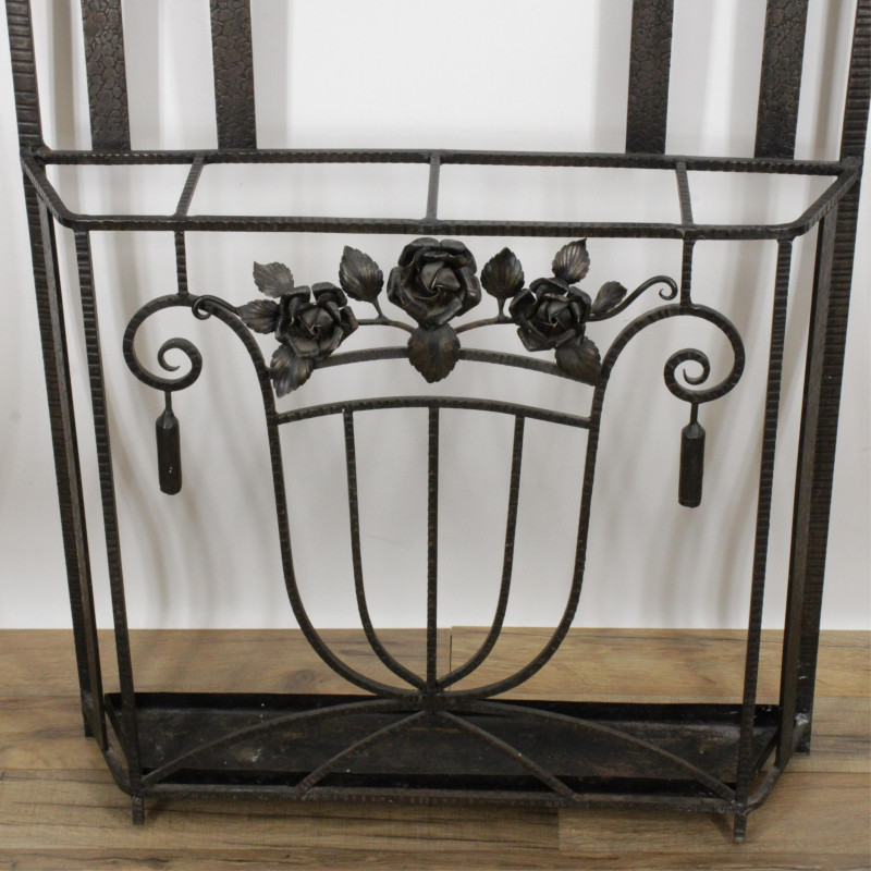 Art Deco Style Wrought Iron Hall Stand