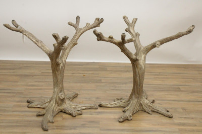 Pair of Contemporary Tree Form Table Bases