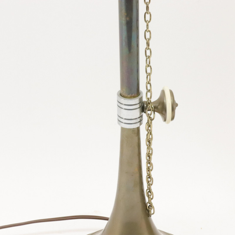 Pair Chapman Brass Pewter Lamps