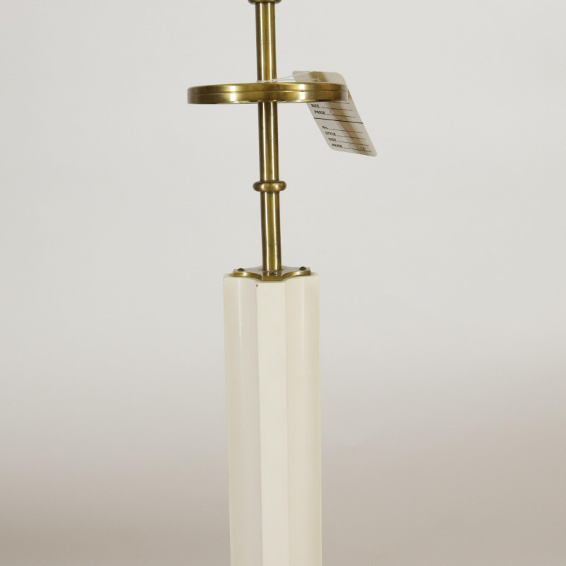 Tommi Parzinger Brass Wood Floor Lamp