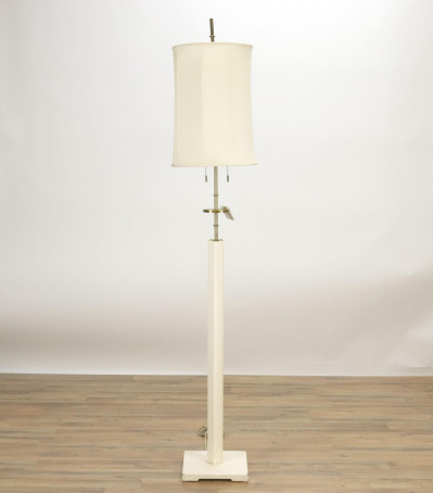 Image for Lot Tommi Parzinger Brass Wood Floor Lamp