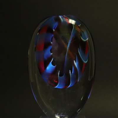 Contemporary Art Glass Coupe Vase