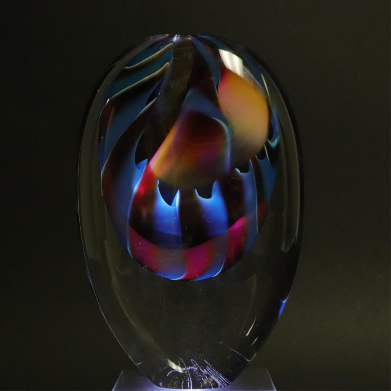 Contemporary Art Glass Coupe Vase