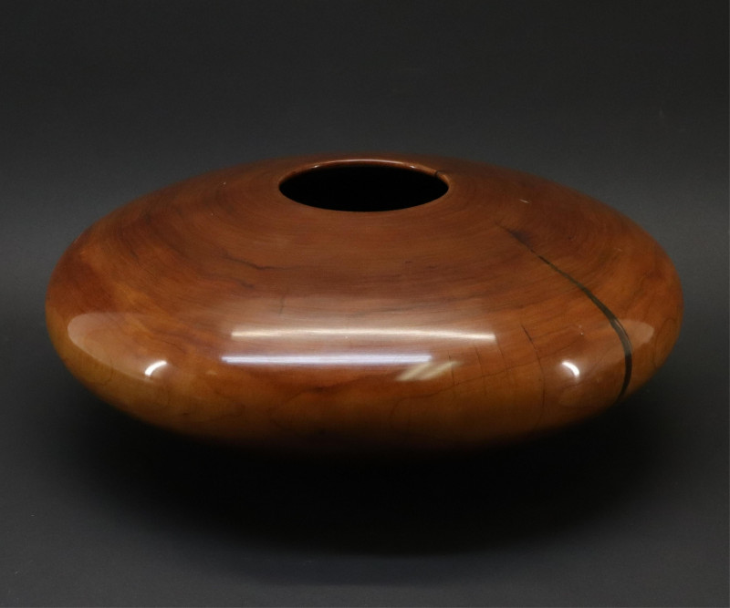 Philip C Moulthrop Modern Cherry Wood Vase