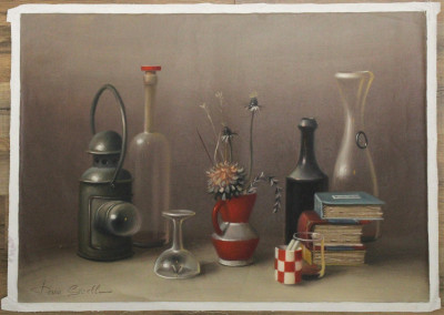 Dario Caselli Books with Vase