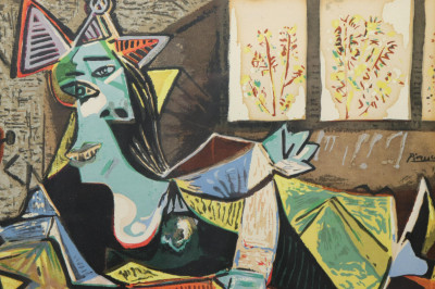 Pablo Picasso Femme un divan serigraph