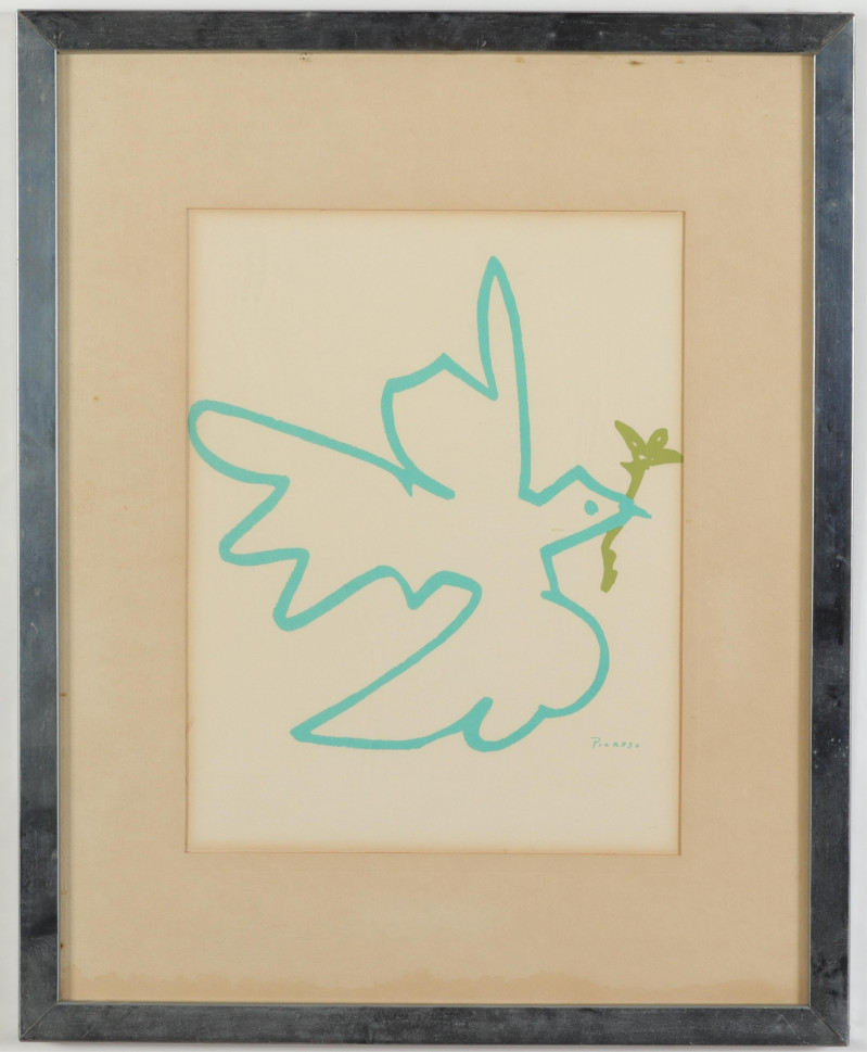Picasso Dove with Olive Branch color litho
