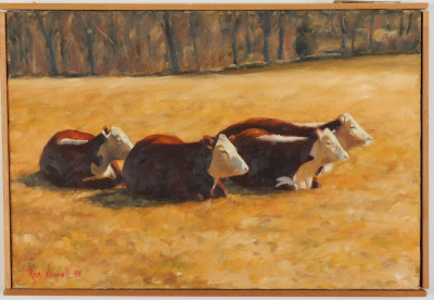Rae Newell Contemporary Cows O/C