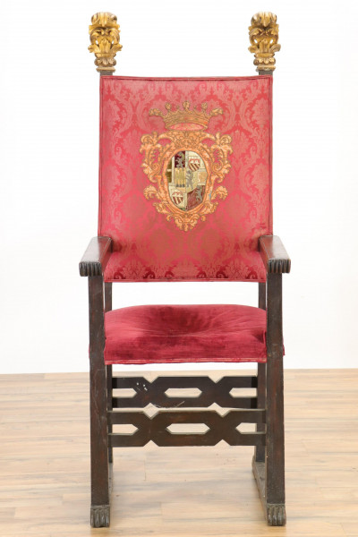 Image for Lot Italian Baroque Style Arm Chair