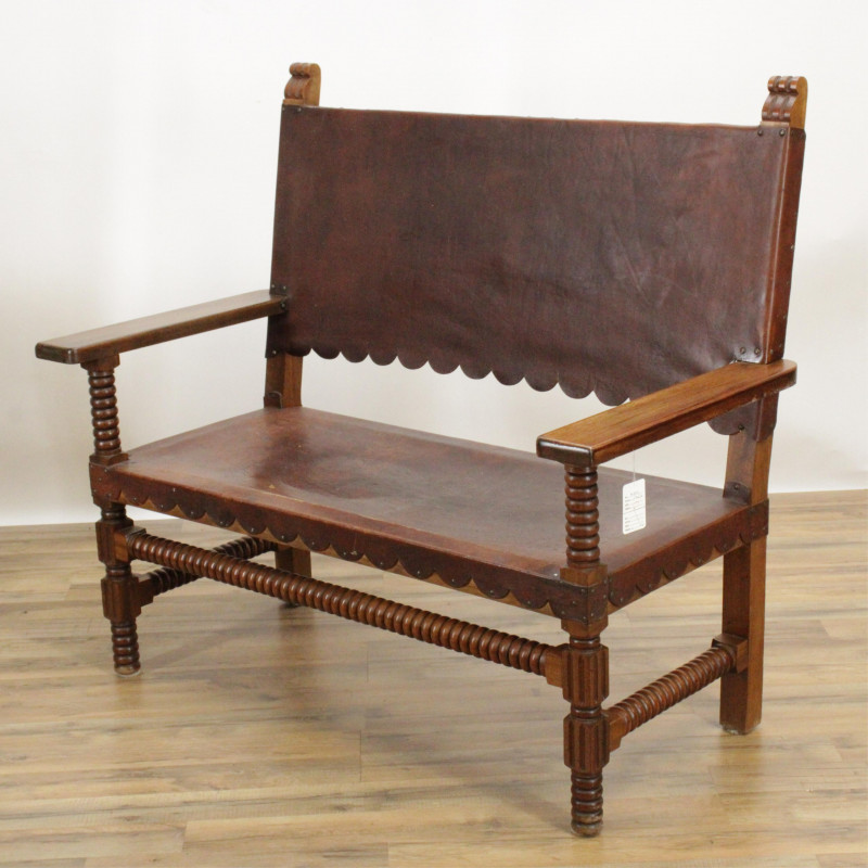 Suite of Spanish Colonial Seating Bench Chairs
