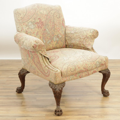 Image for Lot George III Mahogany Library Armchair