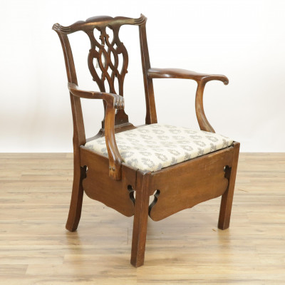 Image for Lot George III Style Mahogany Open Armchair