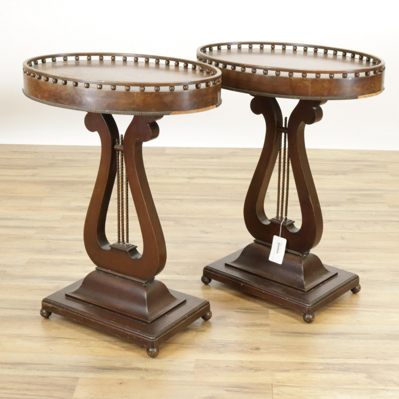 Pair Regency Style Mahogany Style Tables
