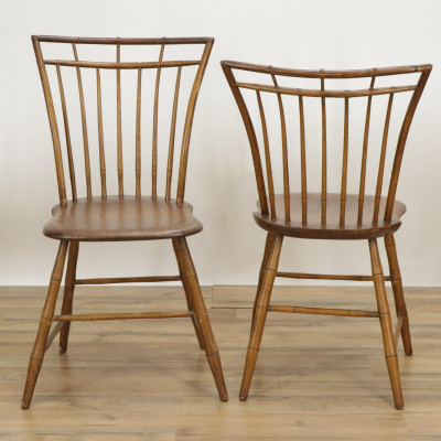 7 Assembled American Windsor Chairs 19th C