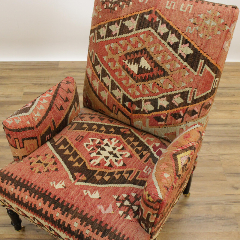 Geroge Smith Kilim Upholstered Library Chair