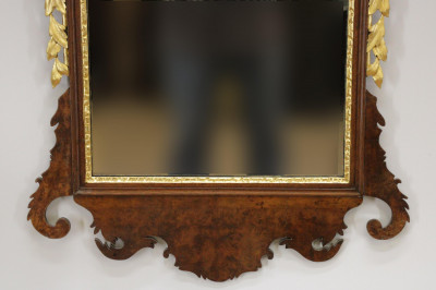 George III Style Gilt ScrollCut Mirror