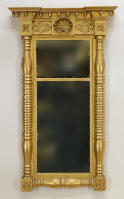 19th C American Federal Pier Mirror