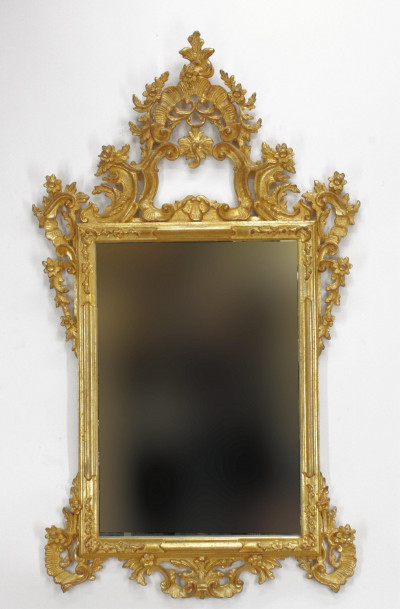 Louis XV Style Giltwood Shell Carved Mirror 20th