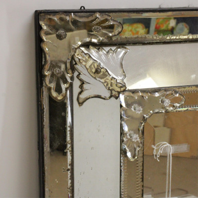Venetian Etched Ebonized Mirror 19th/20th C