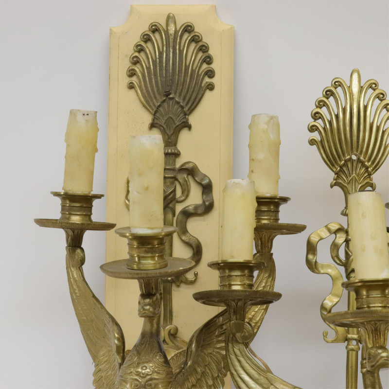 2 Prs French Empire Style Wall Sconces