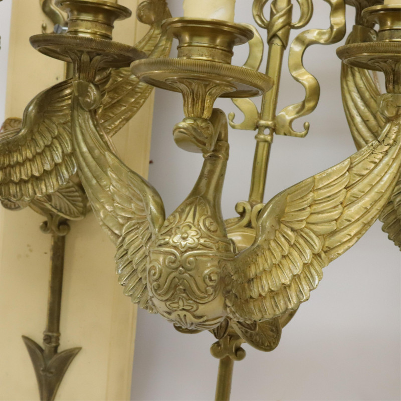 2 Prs French Empire Style Wall Sconces