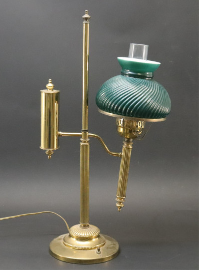 Image for Lot Brass Finished Student Lamp