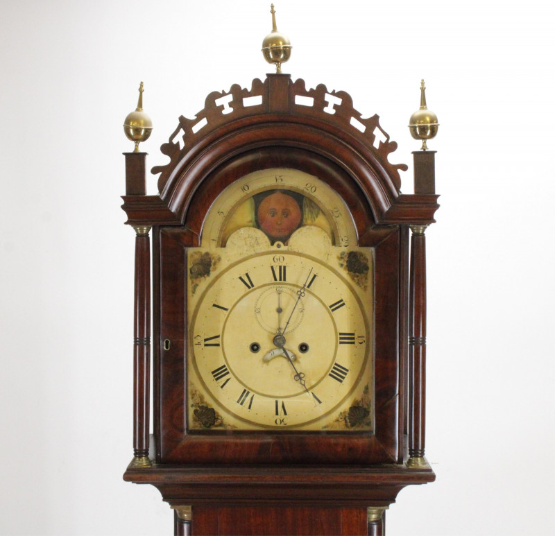 George III Style Mahogany Tall Case Clock