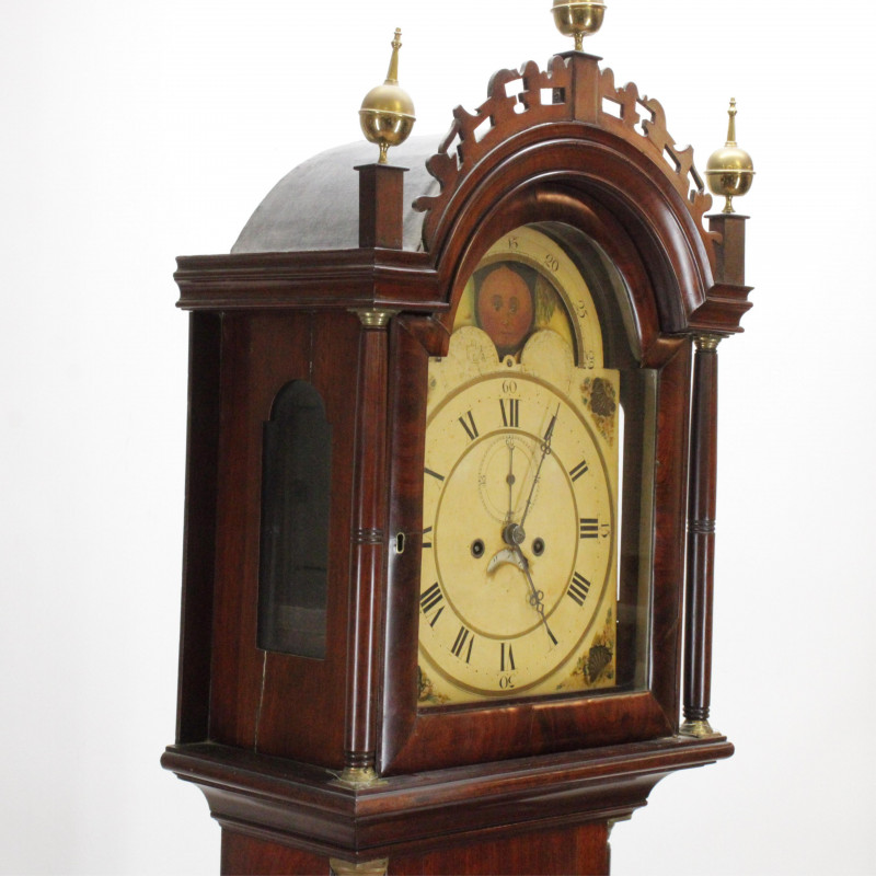 George III Style Mahogany Tall Case Clock