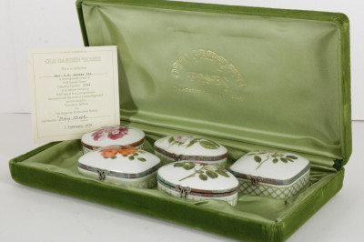 5 Limoges Porcelain Boxes Horticultural Society