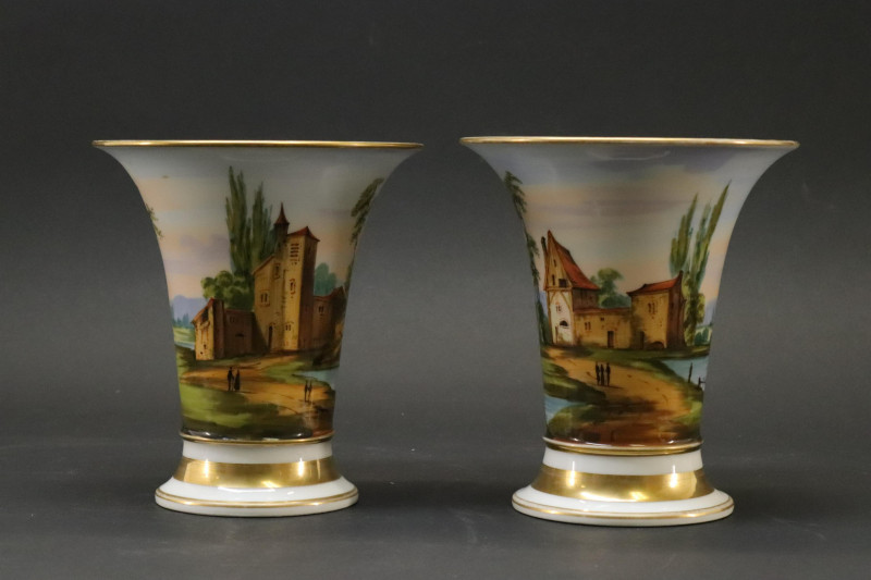 Pair of French Porcelain Urns Platter