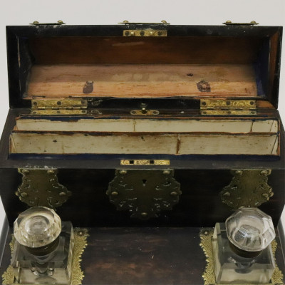 Victorian Brass Mounted Traveling Desk 19th C