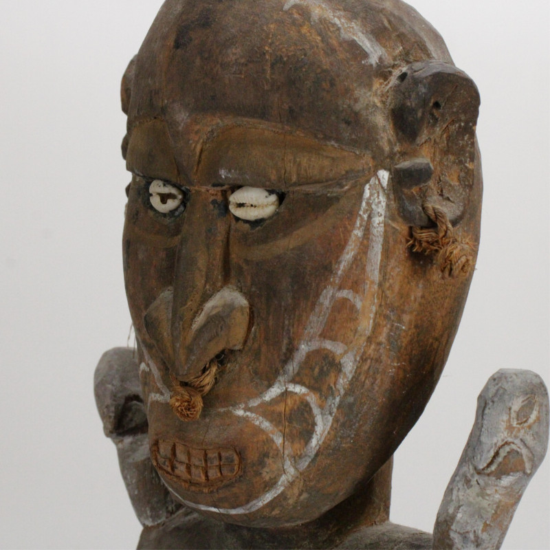 Carved New Guinea Mask; Indigenous Figure