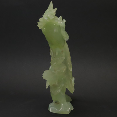 Chinese Carved Green Jadeite Phoenix