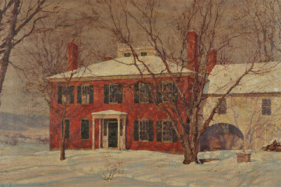 Walter L Palmer (18541932) House In Winter O/C