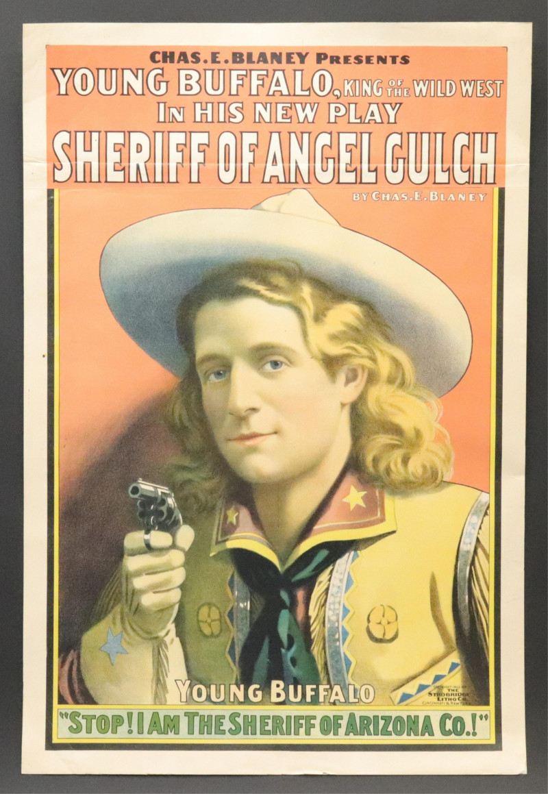 Young Buffalo Sheriff of Angel Gulch litho