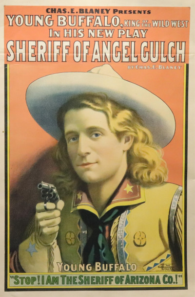 Young Buffalo Sheriff of Angel Gulch litho