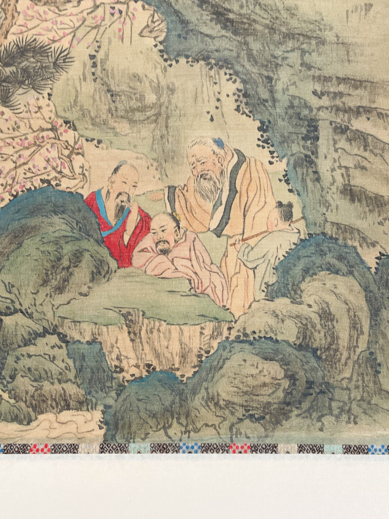 A Chinese Silk Scroll Painting likely 20th century